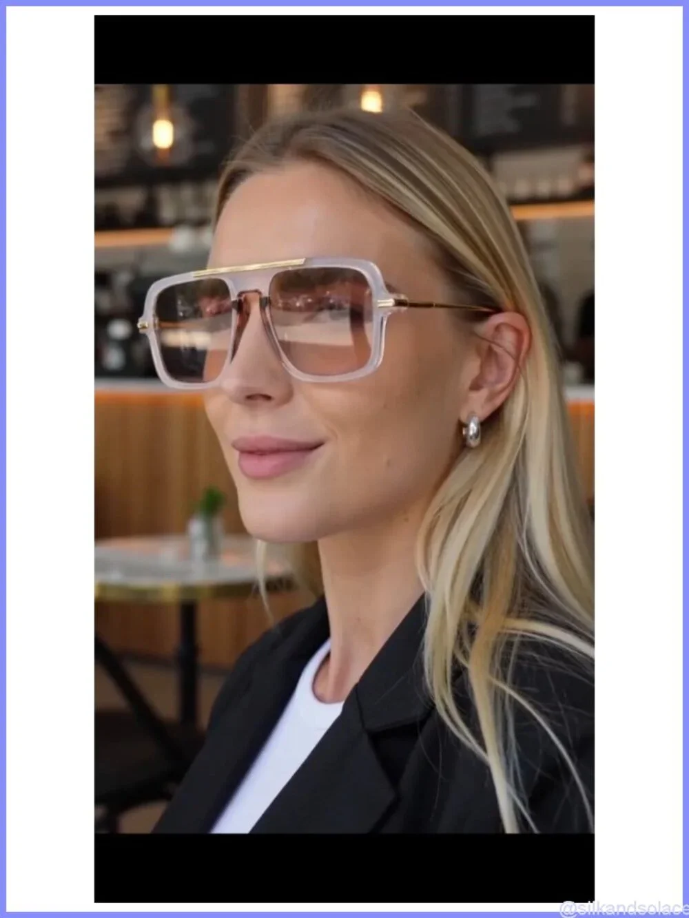 Oversized Retro Square Pilot Sunglasses UV400 Unisex Vintage 70s 80s 90s